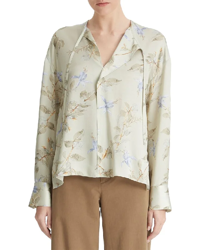 Vince Bellflower Draped Blouse Everyday Stylish Blouse