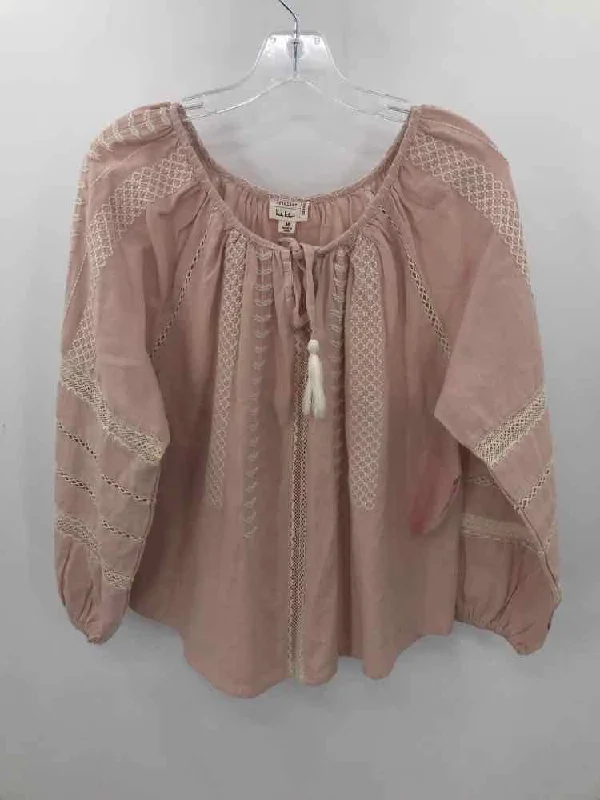 Pre-Owned Nicole Miller Artelier Pink Size Medium Long Sleeve Blouse Drape Neck Blouse Pre-Owned Nicole Miller Artelier Pink Size Medium Long Sleeve Blouse Drape Neck Blouse