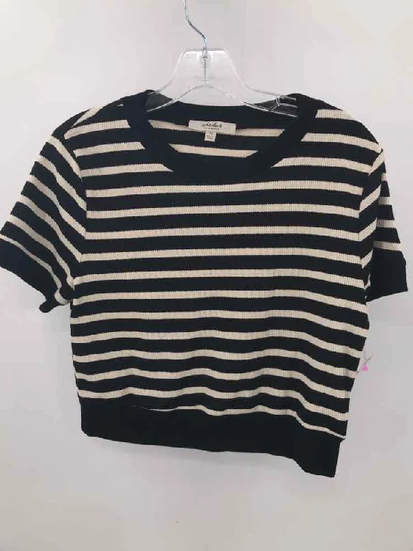 Pre-Owned Kirious Black Size XL Stripe Blouse Feminine Tie Blouse