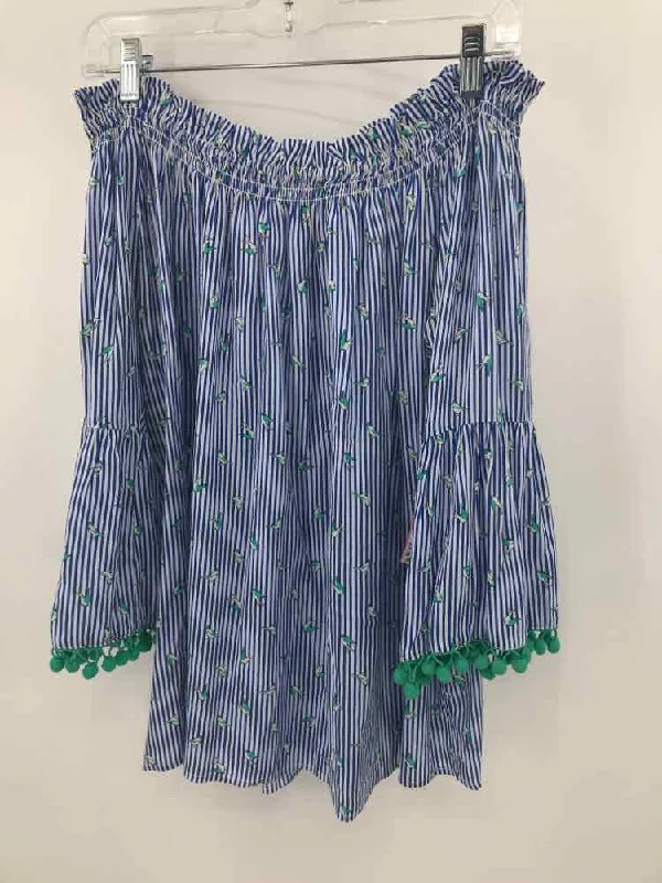 Pre-Owned Grand & Greene Blue Size Large Blouse Soft Modal Blouse