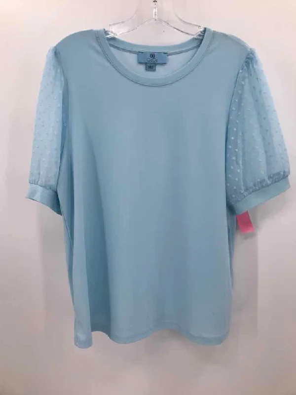 Pre-Owned CeCe Blue Size Large Blouse Gathered Detail Blouse