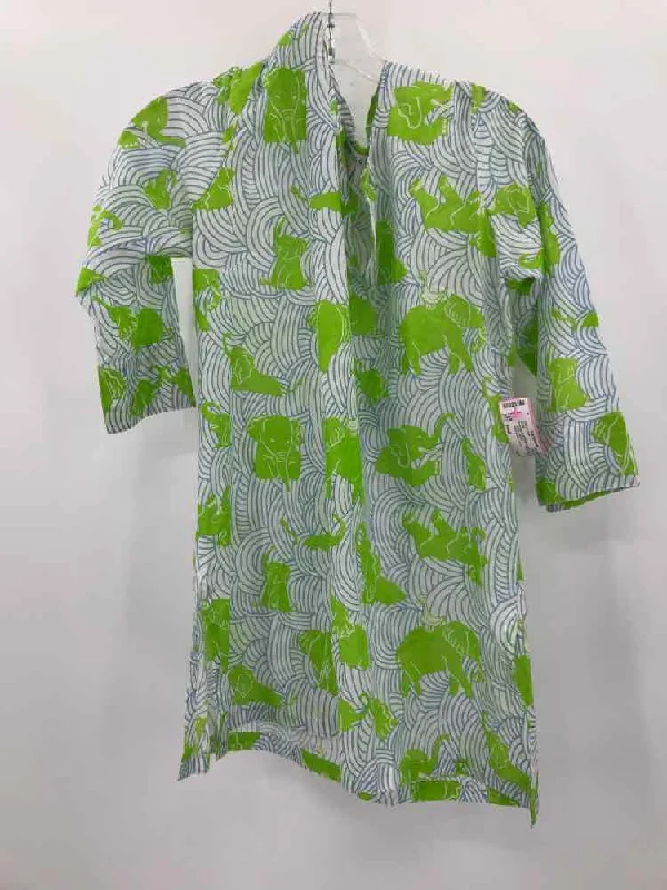 Pre-Owned Gretchen Scott White Size Small Tunic Blouse Relaxed Fit Blouse