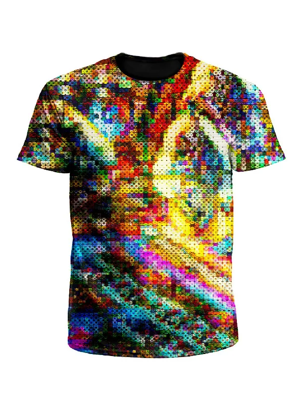 Blotted Rainbow Blotter Art Unisex T-Shirt-- Graphic Embroidered Appliqued