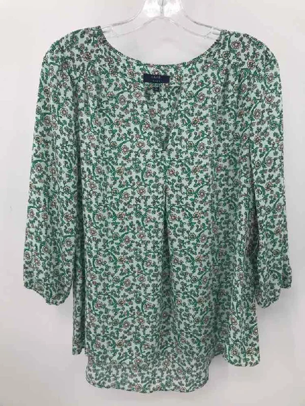 Pre-Owned Kaari Blue Blue Size Small Floral Blouse Boho Chic Blouse