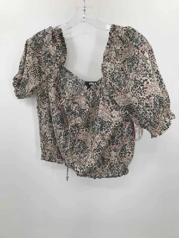 Pre-Owned Paige Ivory Size Small Floral Blouse Smart Business Blouse