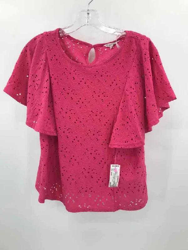 Pre-Owned Nanette Lepore Pink Size Small Blouse Floral Chiffon Blouse
