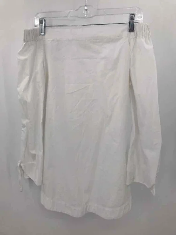 Pre-Owned Free People White Size Large Long Sleeve Blouse Chic Wrap Blouse