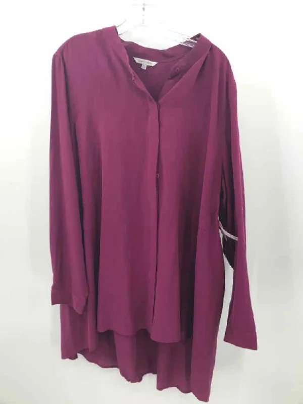 Pre-Owned John Mark Purple Size XL Tunic Blouse Relaxed Fit Blouse