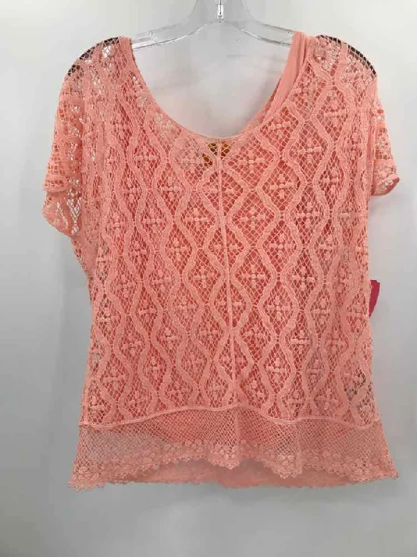 Pre-Owned Ruby Road Pink Size Medium P Blouse Soft Satin Blouse