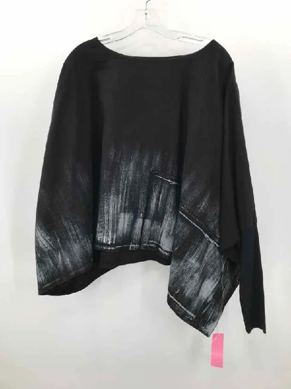 Pre-Owned NRK Black Size S/M Long Sleeve Blouse Peter Pan Collar Blouse