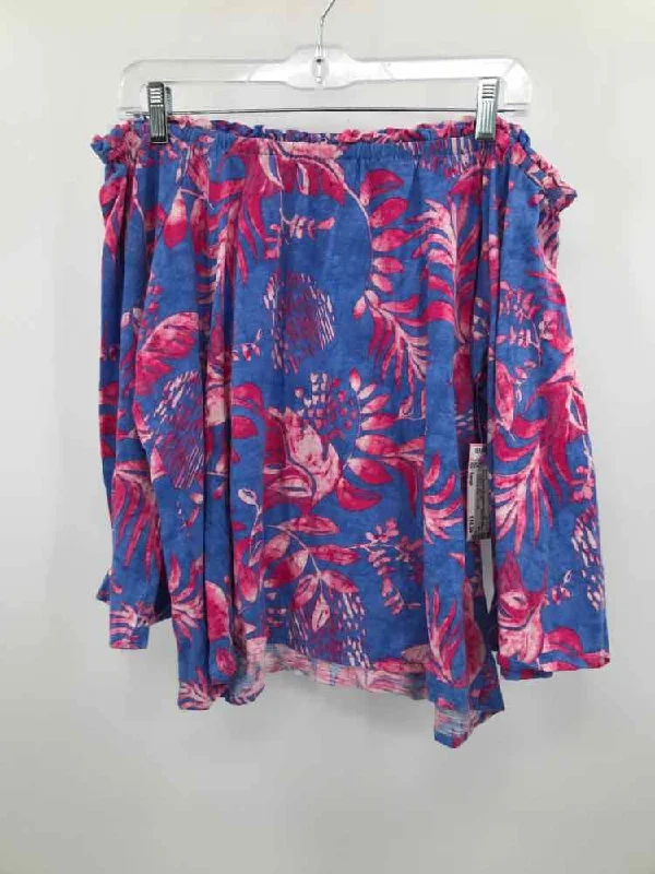 Pre-Owned Stella Parker Blue Size Large Blouse Sleeveless Summer Blouse