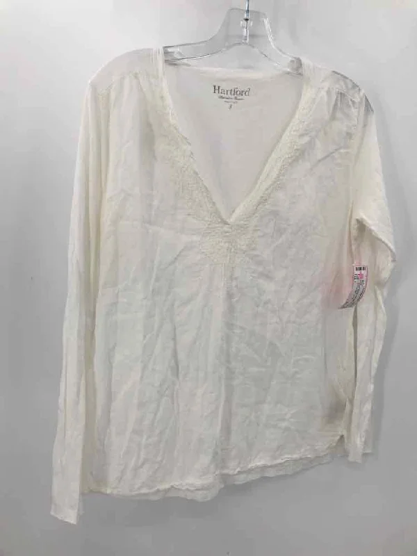 Pre-Owned Hartford Ivory Size 8 Blouse Vintage Polka Blouse