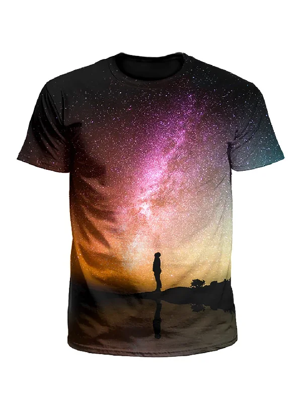 Reflection Milky Way Galaxy Unisex T-Shirt-- Iron Safe Non-Iron Wrinkle Free