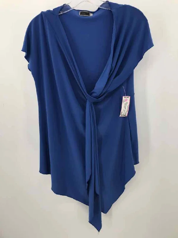 Pre-Owned Sympli Blue Size 8 Blouse Balloon Sleeve Blouse