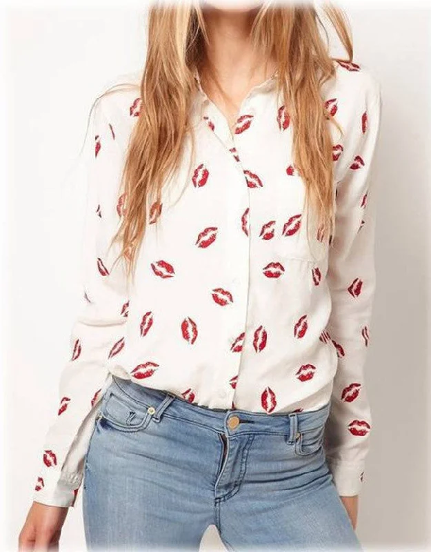 Red Lip Blouse