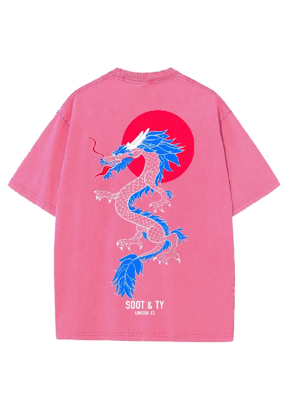 Soot and Ty Dragon Print Relaxed Fit Stonewash T-shirt-- Houndstooth Herringbone Solid Soot and Ty Dragon Print Relaxed Fit Stonewash T-shirt-- Houndstooth Herringbone Solid