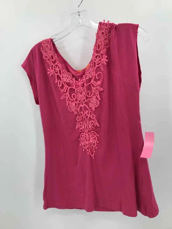 Pre-Owned Codice Pink Size 3 Blouse Sheer Sleeve Blouse
