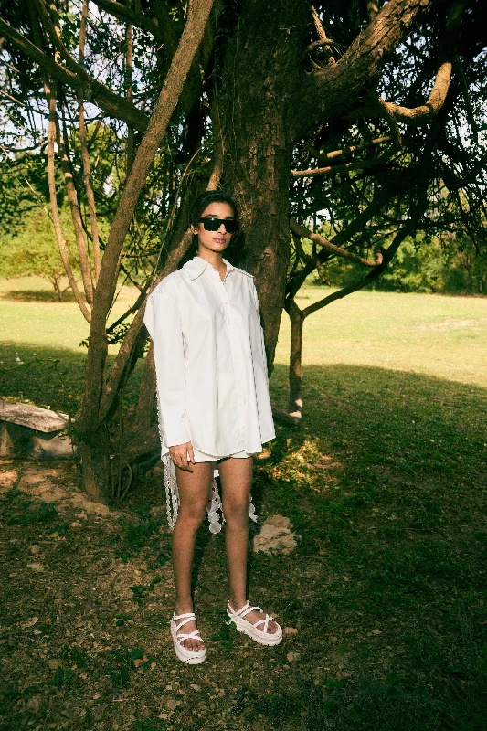 Tilda Shirt-- Print Jacquard Patchwork