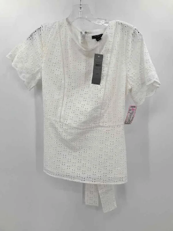 Pre-Owned Ann Taylor Ivory Size 2P Blouse Business Casual Blouse