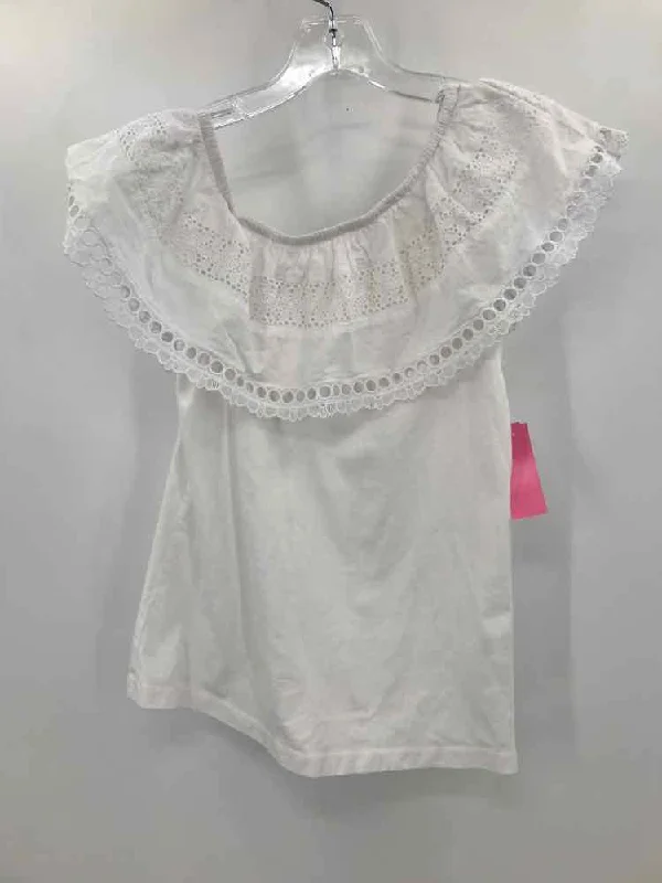 Pre-Owned Lilly Pulitzer White Size XXS Blouse Vintage Polka Blouse