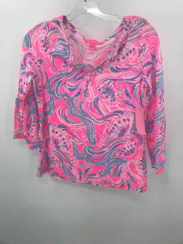 Pre-Owned Lilly Pulitzer Pink Size XS Blouse Lightweight Linen Blouse
