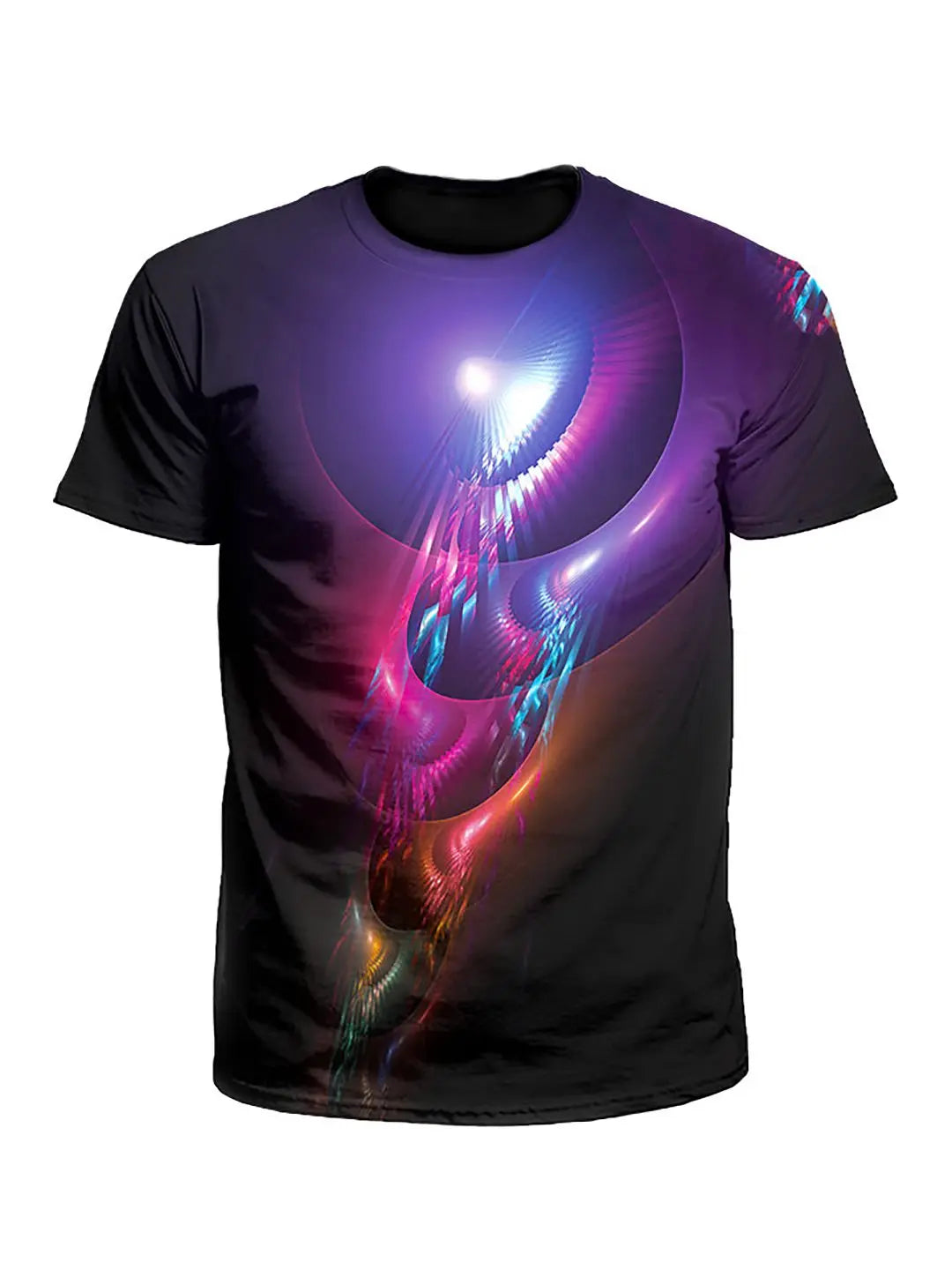 Elegance Rainbow Sound Wave Unisex T-Shirt-- Rayon Velvet Corduroy