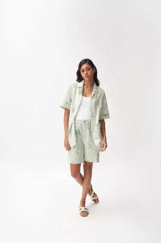 Ikat Moon Shirt-- Casual Formal Business