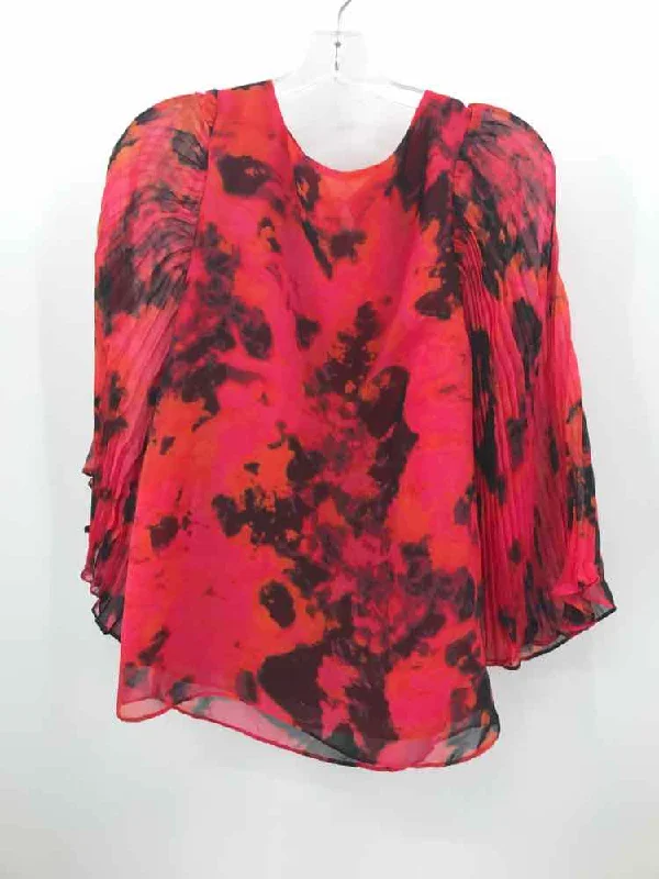 Pre-Owned MM Couture Red Size Small Blouse Silky Draped Blouse