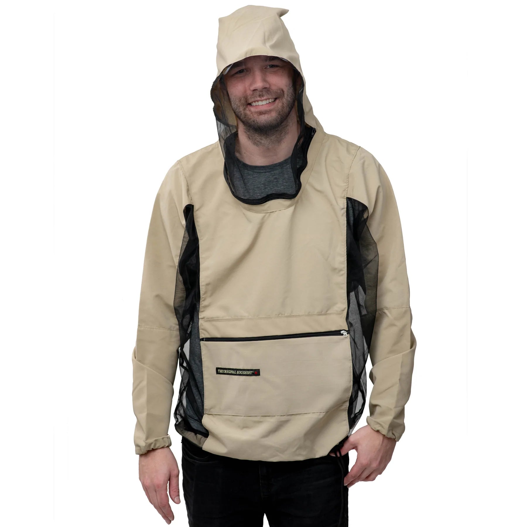 The Elite Edition Bug Shirt - Sandstone-- Asymmetrical Pockets Print