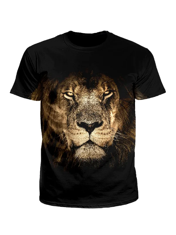 Strength Lion T-Shirt-- Terry Blend Velvet Blend Canvas Blend