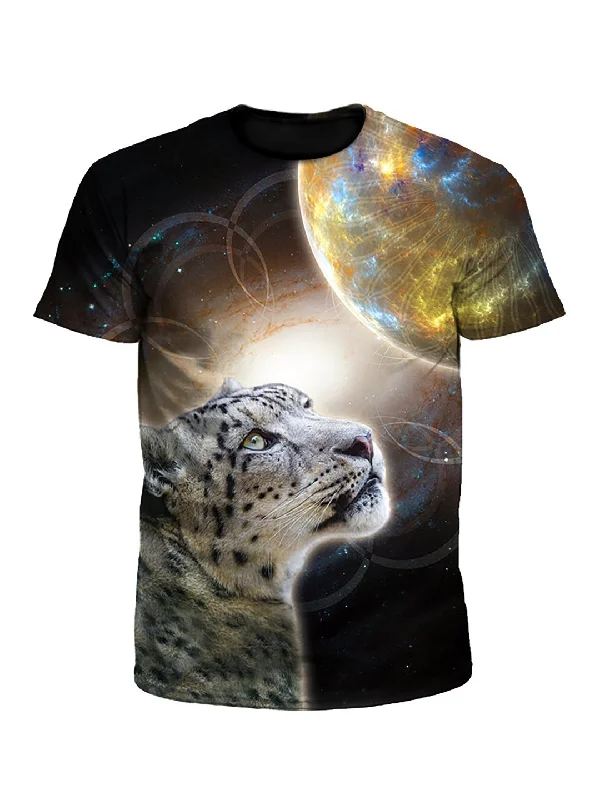 Sky Leopard Space Cat Unisex T-Shirt-- Machine Wash Dry Clean Hand Wash