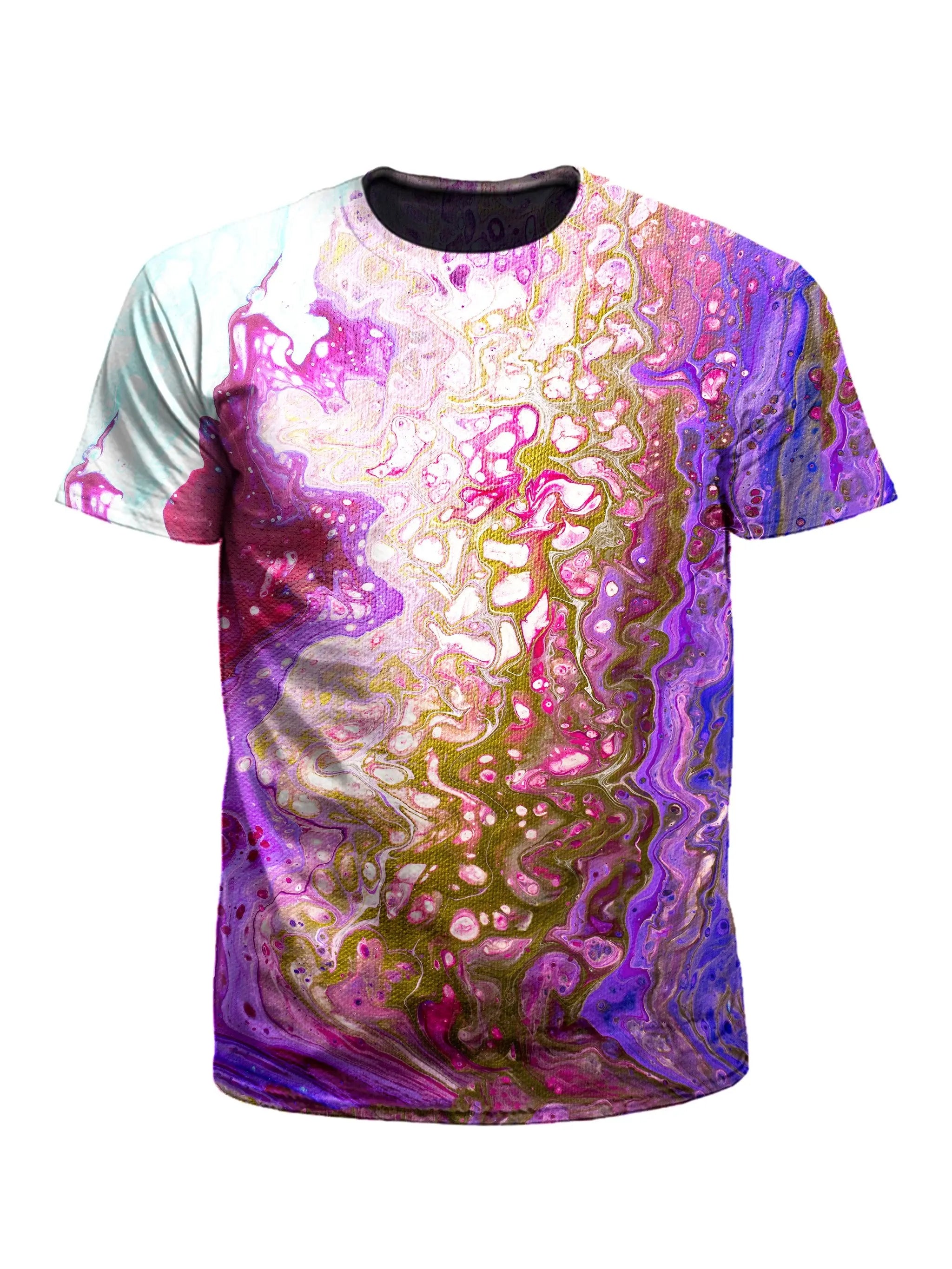 Gold Marbling T-Shirt-- Cashmere Blend Cotton Blend Poly Blend