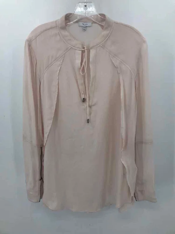 Pre-Owned Reiss Pink Size 8 Long Sleeve Blouse Airy Cotton Blouse