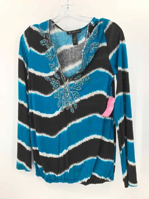 Pre-Owned INC Blue Size Small Long Sleeve Blouse Feminine Pastel Blouse