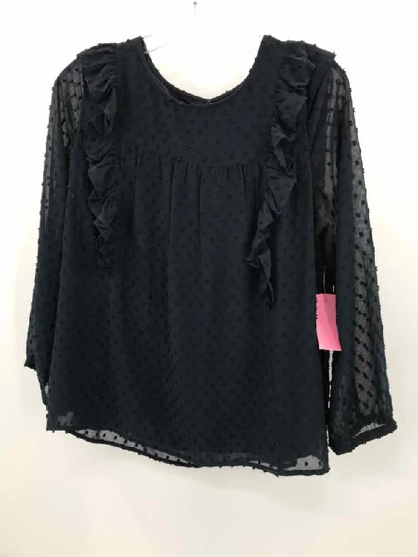 Pre-Owned J Crew Navy Size 8 Long Sleeve Blouse Airy Cotton Blouse