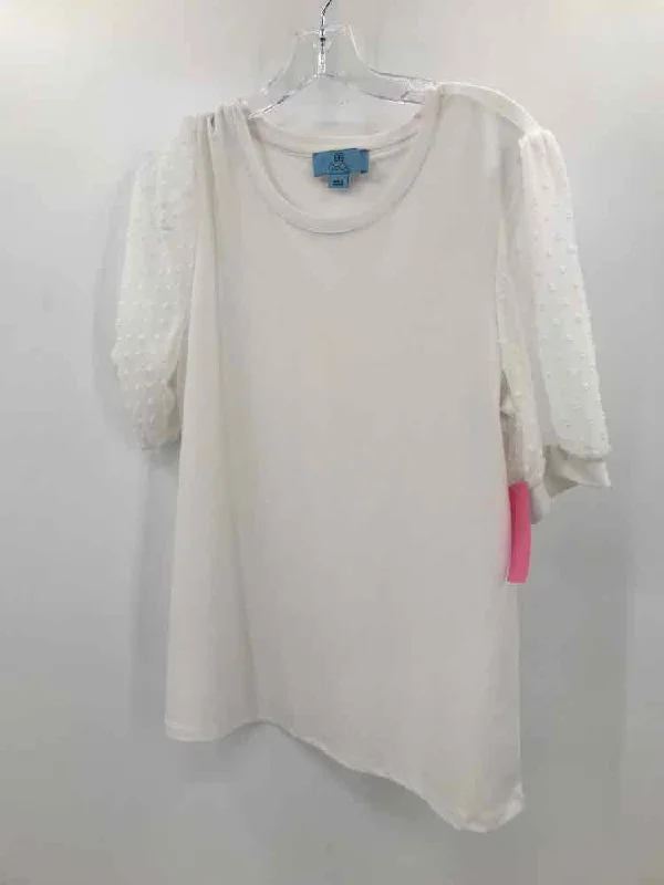 Pre-Owned CeCe White Size Large Blouse Soft Pastel Blouse