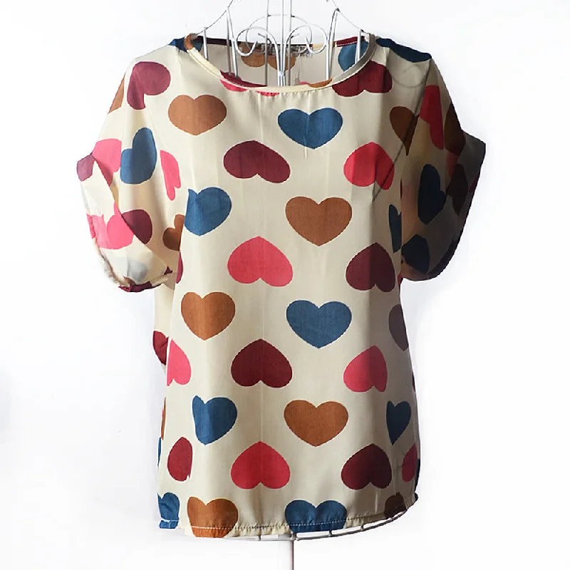 Women Blouses Chiffon Shirt Women Plus Size Short Sleeve Women Tops Batwing Summer Elegant Office Blouse Women Blouses Chiffon Shirt Women Plus Size Short Sleeve Women Tops Batwing Summer Elegant Office Blouse