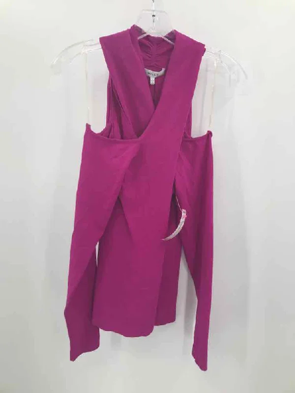 Pre-Owned Milly Pink Size Large Blouse Feminine Satin Blouse