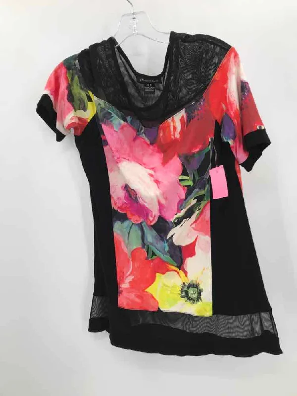 Pre-Owned Michael Tyler Black Size Small Blouse Classic Striped Blouse