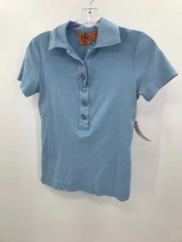 Pre-Owned Tory Burch Blue Size XS Polo Blouse Vintage Lace Blouse