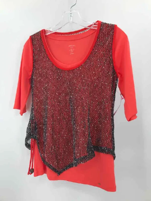 Pre-Owned Marc Cain Orange Size 2 Blouse Smart Business Blouse
