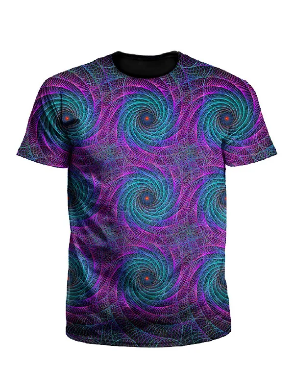 Vortex Geometric Fractal Mandala Unisex T-Shirt-- Lace Blend Ribbed Blend Corduroy Blend