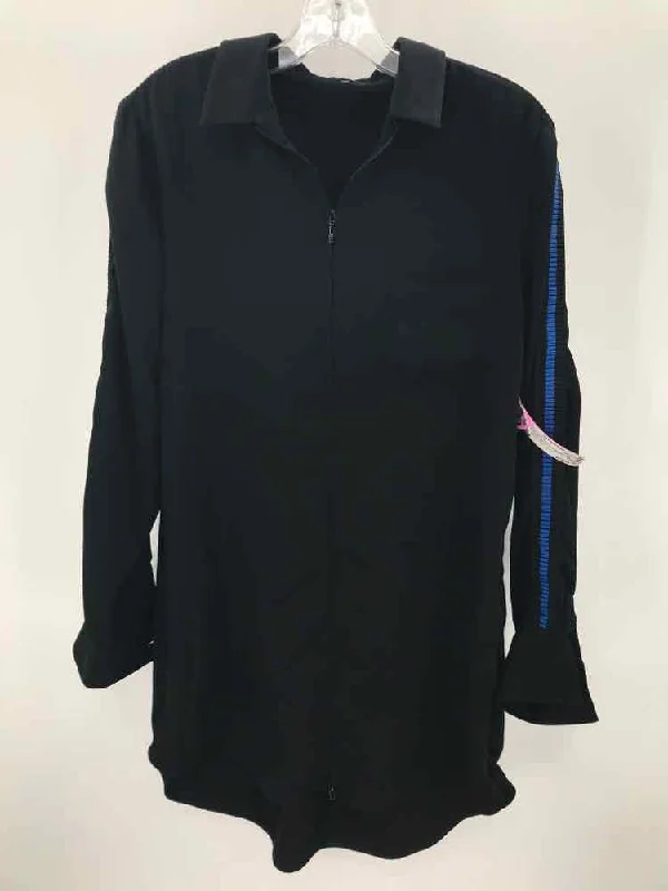 Pre-Owned Anne Fontaine Black Size 42 Long Sleeve Blouse Business Casual Blouse