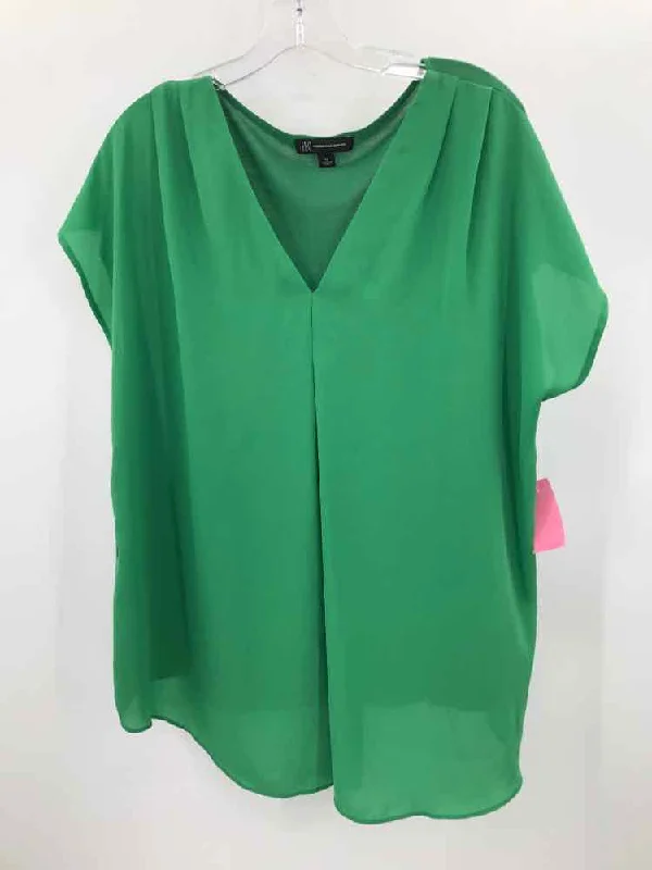 Pre-Owned INC Green Size XS Blouse Classic White Blouse