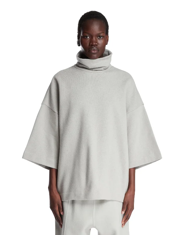 T-Shirt Grigia Oversize-- Welt Pockets Slit Pockets Flap Pockets