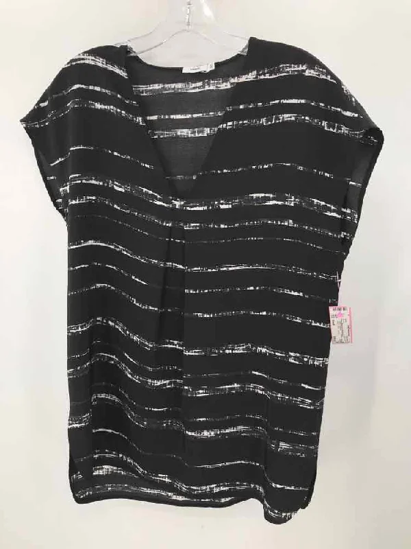 Pre-Owned Vince Black Size Small Blouse Feminine Puff Blouse