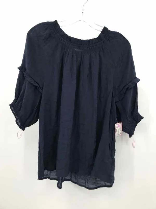 Pre-Owned Nanette Lepore Navy Size Medium Blouse Boho Chic Blouse