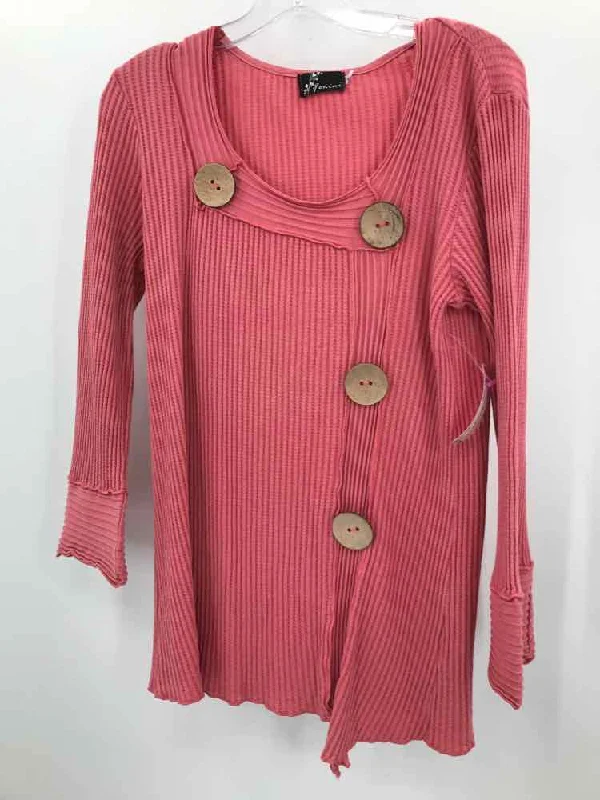 Pre-Owned Fenini Pink Size Small Blouse Delicate Pleat Blouse