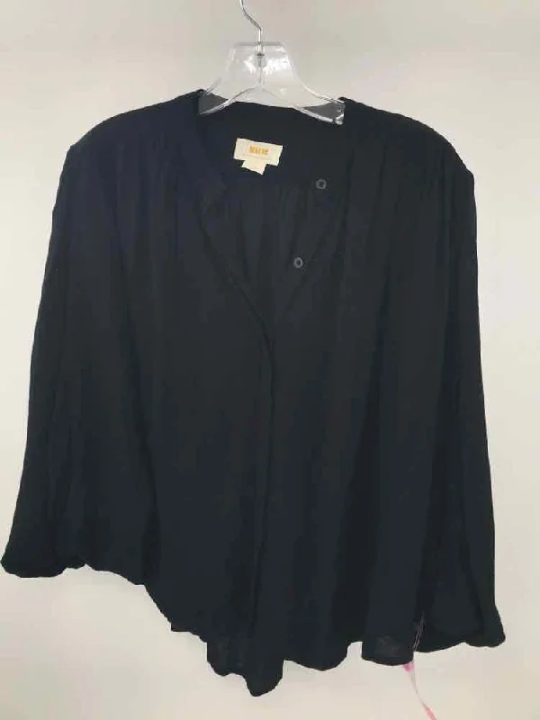 Pre-Owned Maeve Black Size XS Long Sleeve Blouse Floral Print Blouse