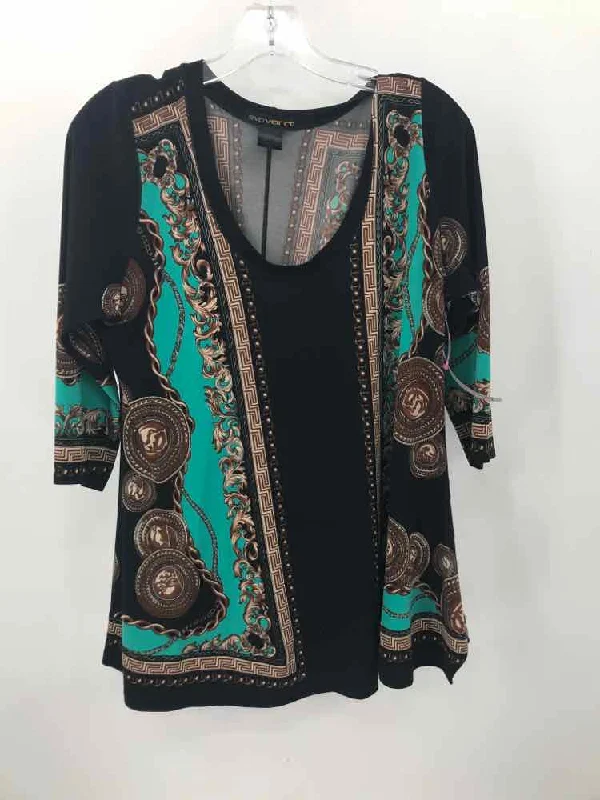 Pre-Owned Eva Varro Black Size Large Blouse Everyday Stylish Blouse